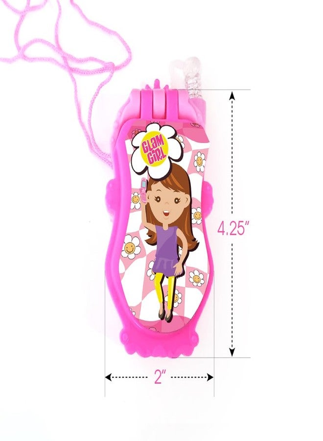 آرت كريتيفيتي مجموعة هواتف ArtCreativity القلابة للأطفال الصغار - 6 قطع، لعبة هاتف محمول مع أغاني ونغمات رنين ورسائل مضحكة وإضاءة LED، هدايا مثالية لحفلات أعياد الميلاد للبنات - وردي وأبيض - Image 3